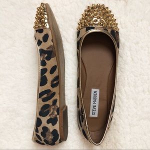 Steve Madden Studded Cheetah Flats